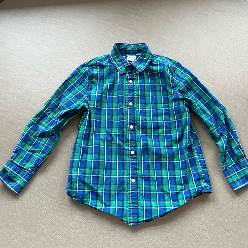 Jcrew crewcuts plaid button down shirt
